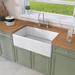 Ogonbrick 36" L x 20" W Single Bowl Fireclay Farmhouse Apron Kitchen Sink w/ Sink Grid & Basket Strainer Fireclay | 10 H x 36 W x 20 D in | Wayfair
