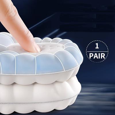 TEMU 1 Pair Of Shoe Insoles For Women, Soft And Non-tiring, Men's Sports Air Cushion Shock Absorption Massage Sweat Absorbing Casual Shoe Insoles