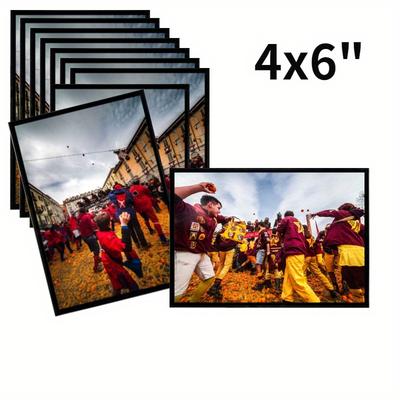 TEMU 10pcs 4x6 In/5x7 In Magnetic Hollow Photo Frame, Refrigerator Sticker Photo Wall Transparent Creative Photo Wall Diy Magnetic Photo Frame Sticker Party Decoration Photo Frame Image