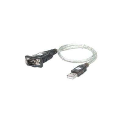 Techly IDATA USB-SER-2T Serien-Kabel Transparent 0.45 m USB Typ-A DB-9