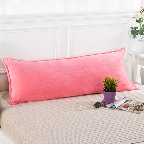 Einfarbiger dekorativer Überwurf-Körperkissenbezug, 1 Stück, weicher, quadratischer Kissenbezug für Schlafzimmer, Wohnzimmer, Sofa, Couch, Stuhl Image