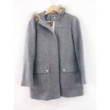 J. Crew Jackets & Coats | J. Crew Mercantile Gray Vail Wool Blend Winter Coat Faux Fur Trim Women's Size 2 | Color: Gray | Size: 2
