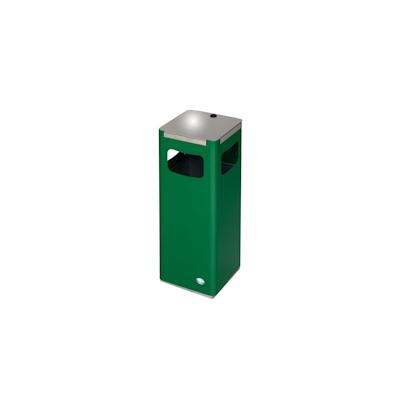 PROREGAL Robuster & modularer Wertstoffsammler | 22 Liter, HxBxT 68x25x25cm | Verzinkter Stahl | Smaragdgrün | Mülleimer Abfalleimer Müllkorb Image