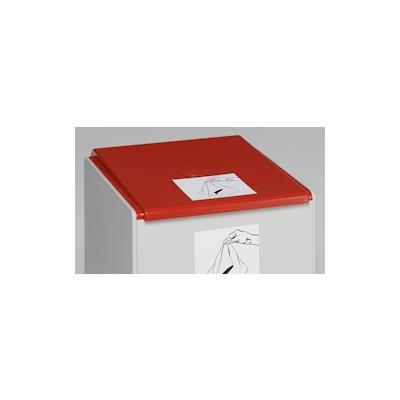 PROREGAL Deckel für Abfall- und Wertstoffsammelsystem 60 Liter | Kunststoff | Rot Image