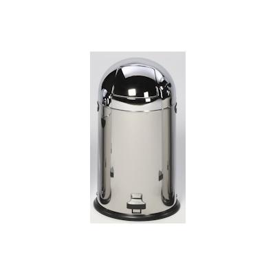 PROREGAL Klassischer Abfallsammler mit Fußpedal | 33 Liter, HxBxT 69x42,5x42,5cm | Edelstahl | Silber | Mülleimer Abfalleimer Image