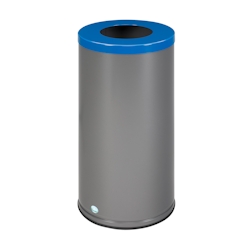 PROREGAL Robuster Wertstoffsammler mit abnehmbarem Deckel | 70 Liter, HxBxT 70x36,5x36,5cm | Verzinkter Stahl | Blau | Mülleimer Abfalleimer Müllkorb Image