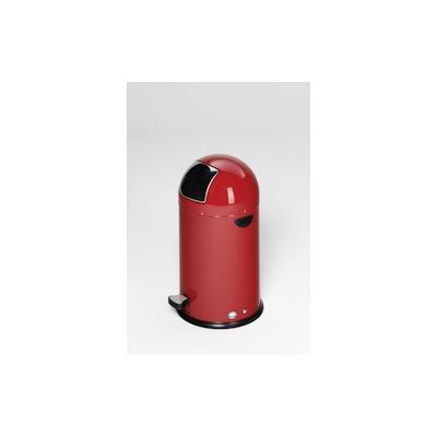 PROREGAL Klassischer Abfallsammler mit Einwurfklappe & Inneneinsatz | 33 Liter, HxBxT 69x42,5x42,5cm | Verzinkter Stahl | Rot | Mülleimer Abfalleimer Image