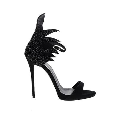 Giuseppe Zanotti Heels: Black Shoes - Women's Size 38.5