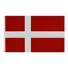 Dänemark Flagge 3x5 ft dickes Polyester licht beständig Messing Ösen Leinwand Header Dänemark