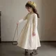 Frühling Kinder Mädchen Kleid Kinder Prinzessin Kleid lässig gestrickt Spleiß Kostüme Kinder
