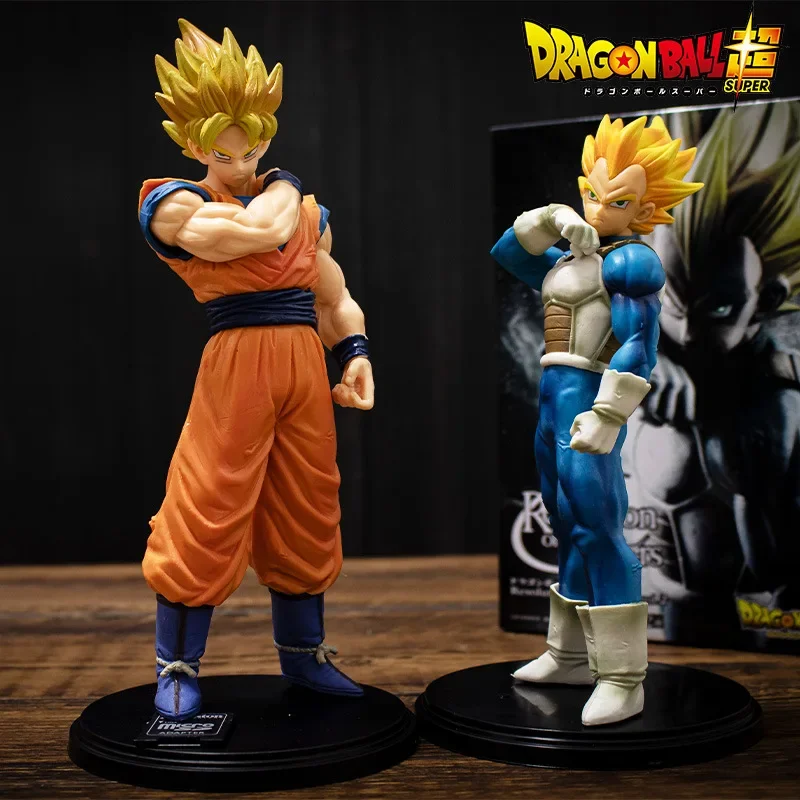 Bandai Dragon Ball 22 cm Son Goku Vegeta Figura Super Saiyan Figura Anime Figurine da collezione per bambini DBZ Action Figure Modello