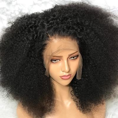 Curly Lace Front Wigs Human Hair For Women Afro Ki...