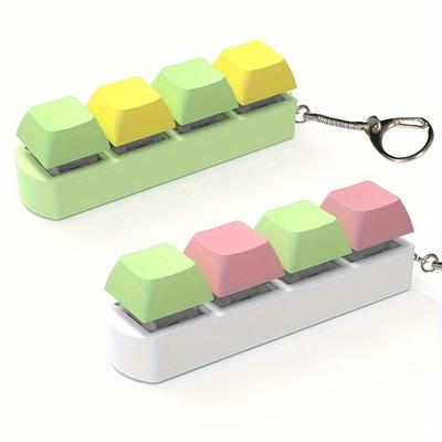 1pc Fidget Keychain Keyboard 4 Keys Fidget Toy, Keychain Toy Gift