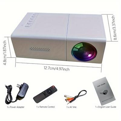 TEMU Professional High-definition Mini Projector Suitable For Home Cinemasand Outdoor Camping, Compatible Hdtv, Usb Sd Andholder, Christmas, , Thanksgiving Gifts