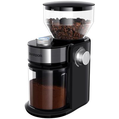 TEMU Shardor Coffee Grinder Electric, 17-inch/17.78cm Adjustable Grind Size, 9.5-inch/24.13cm Height, 5-inch/12.7cm Width, Espresso Bean Grinder With Clear Grinding Chamber, Kitchen Countertop Accessory.