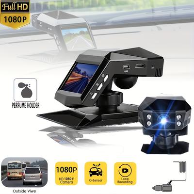 TEMU Car Center Console Installation Free Driving Recorder, 2 Inch Screen Hd Night Vision 1080 Aromatherapy Base Car Dvr