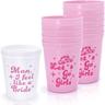 12pcs Bachelorette Party Cups - Let's Go Girls Reusable Cups Plastic Cowgirl 70s Theme Retro Bachelorette Party Supplies Favors Decorations