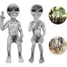 Statue extraterrestre, figurine extraterrestre de jardin, sculptures d'ornement de jardin d'art en