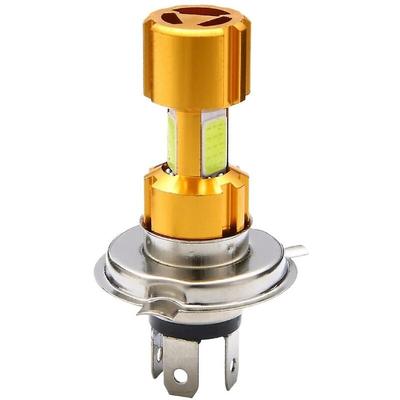 Motorrad Led Scheinwerfer Birne H4 12v 18w 2000lm 3 Cob Hi/lo Super Lampe Licht