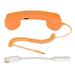 Tersalle Cell Phone Handset USB C Radiation Proof Vintage Phone Handset with 3.5 Mm Socket for Smartphone Orange