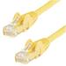 StarTech.com 100ft CAT6 Ethernet Cable - Yellow CAT 6 Gigabit Ethernet Wire - 650MHz 100W PoE RJ45 UTP Network/Patch Cord Snagless w/Strain Relief Fluke Tested/Wiring is UL Certified/TIA(N6PATCH100YL)