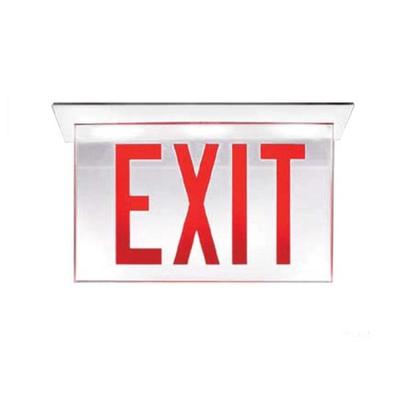 Philips 491291 - RGLOLEDW 120/277 volt Clear Panel / Red Letters Edge-Glo LED Exit Light