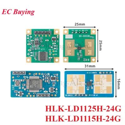 24G Microwave Radar Sensor Detection Motion Module TTL Serial Communication HLK-LD1155H-24G LD1125H