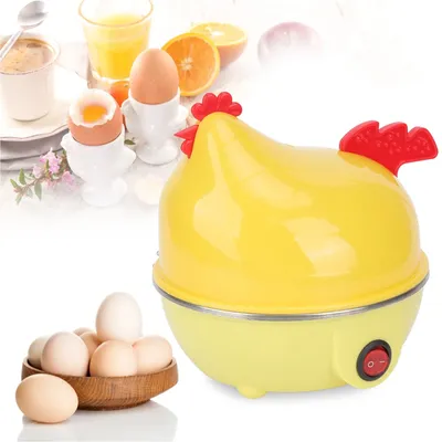 Electric Egg Cooker Chicken Shape Rapid Egg Boiler 7 Egg Capacity Automatic Shut Off Quick Egg
