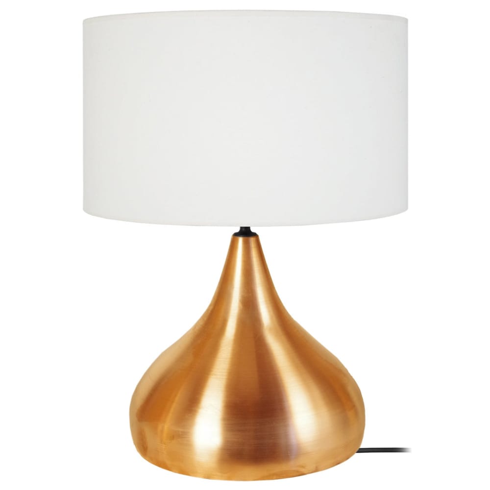 Lampe a poser tissu blanc 35 cm