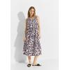 Sommerkleid CECIL, Damen, Gr. XXL (46), US-Größen, weiß (vanilleweiß), Stoff, 100% Viskose, geblümt, casual, gerade wadenlang, V-Ausschnitt, ohne Ärmel Bündchen, Kleider, soft und trageangenehm