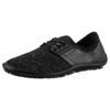Barfußschuh LEGUANO "Juno", Damen, Gr. 47, schwarz, Textil, Lederimitat, meliert, sportlich, Schuhe Barfußschuh Schnürschuh, Slipper, Schlupfschuh, Bequemschuh, komfortable LIFOLIT-Laufsohle