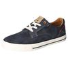 Sneaker MUSTANG SHOES, Herren, Gr. 50, blau (dunkelblau), Lederimitat, sportlich, Schuhe, Freizeitschuh, Halbschuh, Schnürschuh mit Ziernaht
