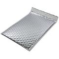 Metallic Foil Bubble Mailers - Self Seal Adhesive Shipping Bags, Waterproof Self Seal Adhesive Cushioning Padded Envelopes for Shipping, Mailing, Packaging, Bulk (Silver, 330x450mm 100pc)