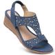 SWQZVT Wedge Sandals Women Dressy: Summer Low Wedges Comfort Sandal - Comfortable Strappy Casual Womens Sandals, 36 Blue, 6.5 UK