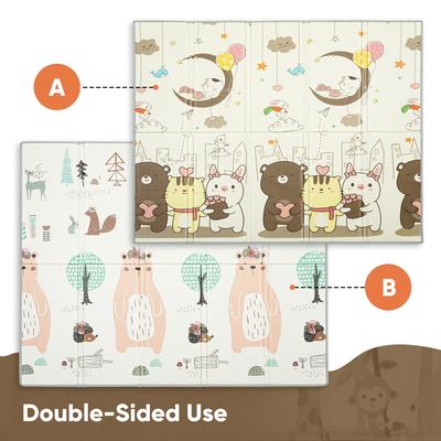 ZENOVA Foldable Baby Play Mat, Waterproof Activity Playmats for Baby, Foam Baby Mat for Floor