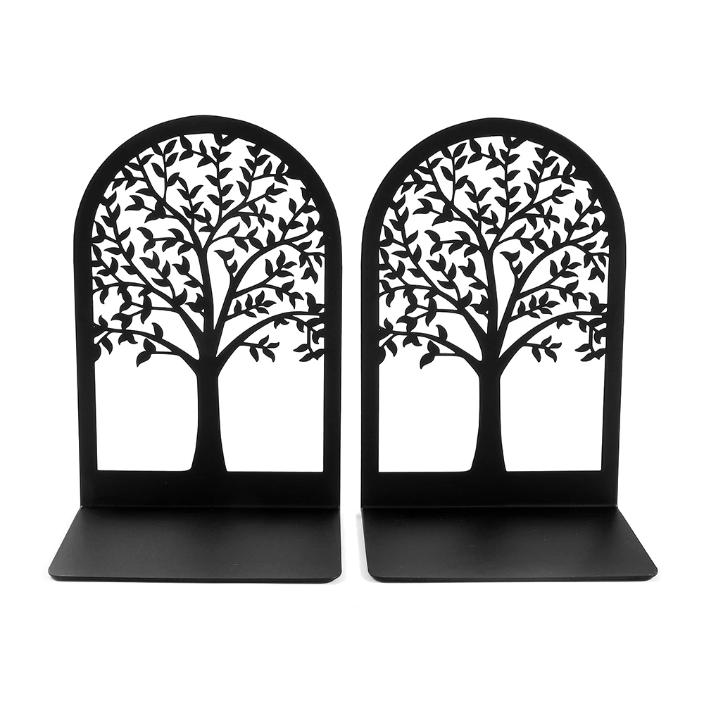 Black Tree of Life Desktop-Buchstützen, Büro-Desktop, Zuhause, Buchstütze, Geschenk für Buch, liebt Büro-Desktop, Eisen-Bücherregal Image