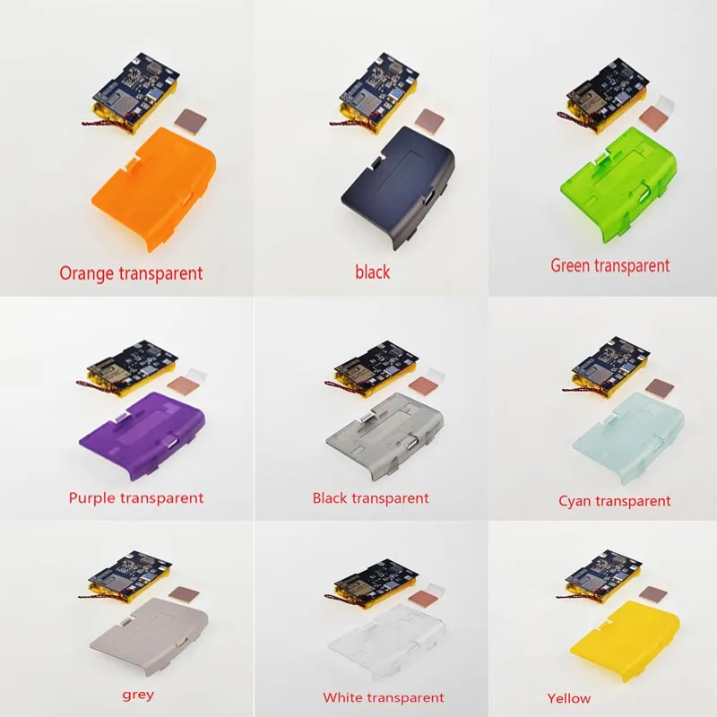 Wiederaufladbare Batterie Modul USB-C 1800mAH Li-Ion Für Game Boy Advance Für GBA Highlight IPS LCD Bildschirm Lade Port Abdeckung Image