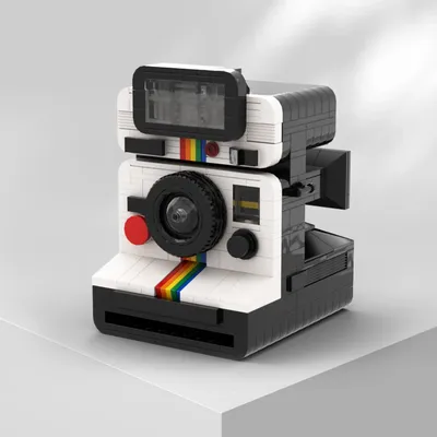 Moc Polaroid Land Kamera kreative Modell Ornament Baustein Kit Spielzeug für Erwachsene Geschenke Image