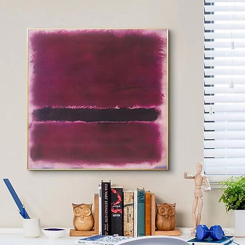 Berühmter Mark Rothko, farbenfrohes abstraktes Kunstwerk, handgemaltes Leinwandgemälde, moderne Wandkunst für Galerie, Wohnzimmer, Heimdekoration, gespannter Rahmen, fertig zum Aufhängen oder Image