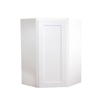 Craftline Ready to Assemble White Shaker Angle Cabinet Angle Cabinet - 24 Inch x 24 Inch x 36 Inch