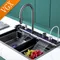 VGX Kitchen Sink Nano Large Single Multifunction Digital Display Sink Kitchen Gourmet Faucets Cup