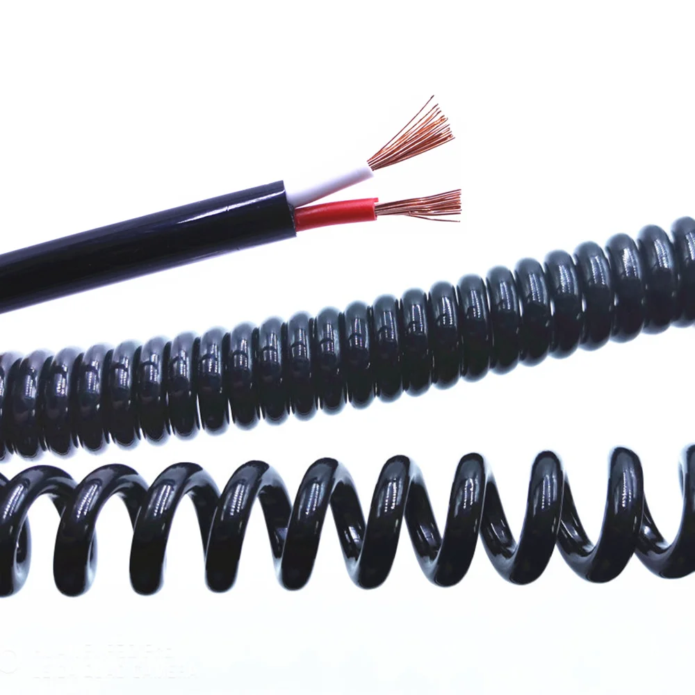 Spring spiral cable 2 cores 3 4 5 6 8 9 10 12 14 cores 0.2mm 0.3mm 0.5mm 1.0mm 2.0mm can stretch the wire shrink cable