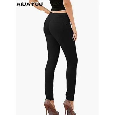 Women Stretchy Black Jeans Fashion Super Comfy Stretch Denim 5 Pocket Jeans Pants Butt Lift Yoga XS 2XL 3XL Petite to Plus Size