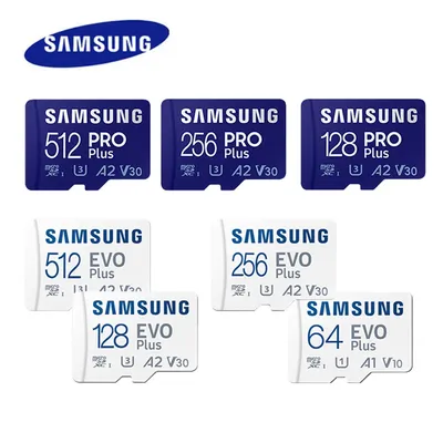 SAMSUNG EVO/PRO Plus Memory Card 64G A1 Micro SD Card 128G 256G 512G U3 A2 V30 Drive Recorder