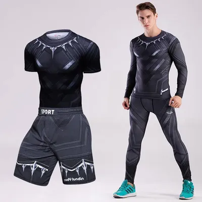 Black MMA Bjj Boxing Jersey Sports T Shirt Men's Rashguard Jiu Jitsu Long Sleeve Fitness Muay Thai