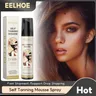 EELHOE Fake Tan Self Tanning Mousse Spray Self-Tanning Body Face Shine Brown Sunbed Liquid Sunburn
