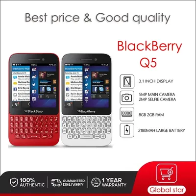 BlackBerry Q5 Refurbished Original Unlocked Cellphone 2GB+8GB 5MP Camera
