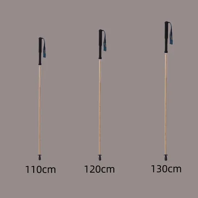 Ultralight Trekking Poles High Strength Carbon Fiber & Natural Bamboo Skin Trekking Pole Outdoor