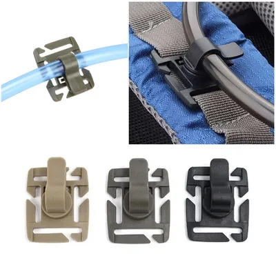AR 15 Tactical Vest Accessories Molle System Rotatable Drinking Water Tube Trap Hose Webbing Clip
