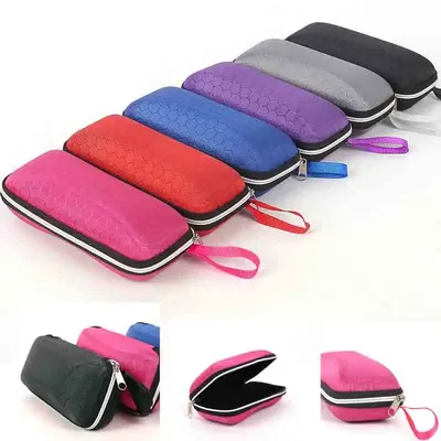 New Honeycomb Zipper Glasses Case portable Sunglasses Case Zipper Bag Hard Eye Glasses Case Glasses storage box